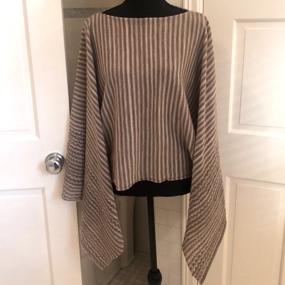 Missoni Sweaters - Missoni striped shawl, beige, tan, gray.